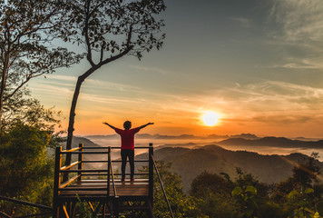 Phu Bo bit Viewpoint, famous tourist attraction of Loei Province, Thailand
