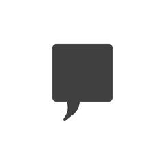 Fototapeta premium Speech square vector icon. filled flat sign for mobile concept and web design. Chat, speech, comment, chatting glyph icon. Symbol, logo illustration. Vector graphics