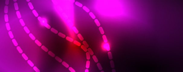 Shiny neon lines techno magic futuristic background, magic energy space light concept, abstract background wallpaper design