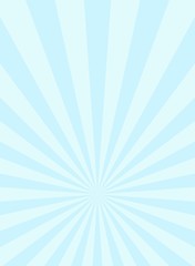 Sunlight narrow vertical abstract background. Powder blue and white color burst background.
