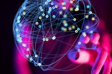 Digital Network and data concept