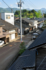 street of old town in Jouhana area Toyama prefecture, JAPAN. 