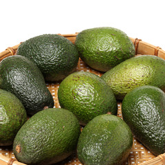 Avocado on a white background