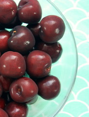 Red fruits cherry cherries at summer
