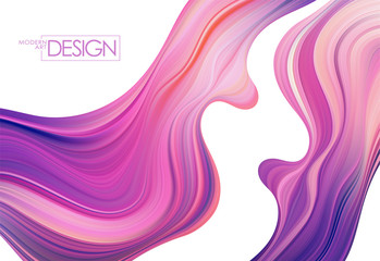Vector Modern colorful flow background. Wave Liquid shape. Abstract design.