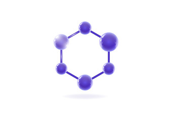 Obraz premium Modern molecule icon logo. Vector template logo for medicine, science, technology, chemistry, biotechnology