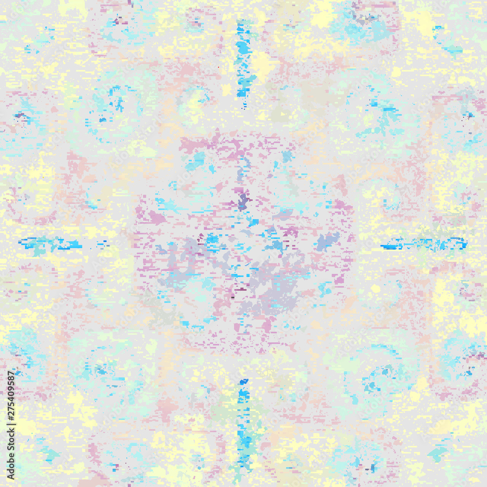 Aufkleber abstract seamless pattern with grunge dirty texture and vintage ornament. vector image.
