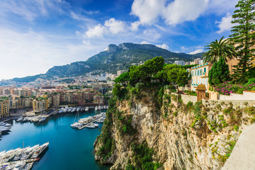 Obraz premium Fontvieille, new district of Monaco