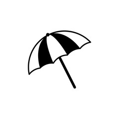 Obraz premium black umbrella isolated on white background
