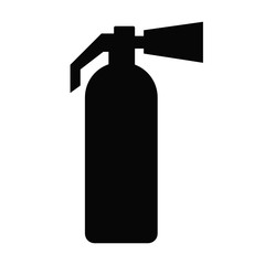 Vector black silhouette style icon of the fire extinguisher - high quality editable symbol