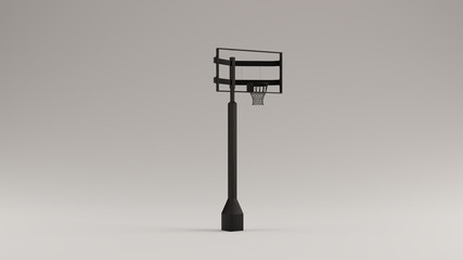 Black Basketball Hoop 3d illustration 3d render