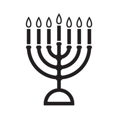 Fototapeta na wymiar candle holder for seven candles (the menorah icon)