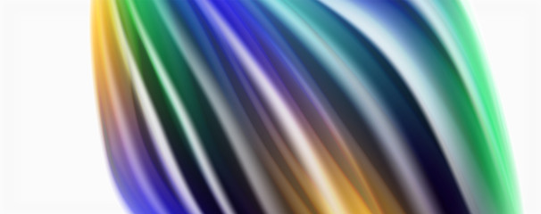 Modern Liquid color flow on white - colorful flow poster. Techno Wave Liquid shape in white color background. Design for your design project