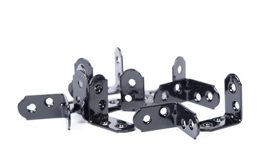 Group of  black metallic angle fixators