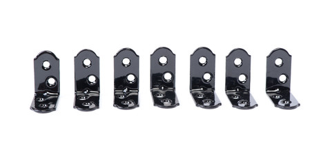 Group of  black metallic angle fixators