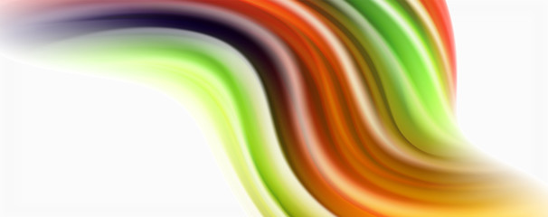 Color flowing waves, liquid conceptual abstract background