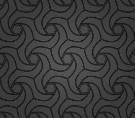 Seamless background for your designs. Modern vector dark ornament. Geometric abstract pattern