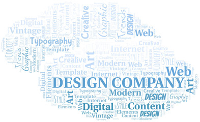 Design Company word cloud. Wordcloud made with text only.
