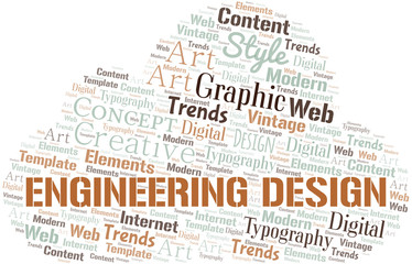 Engineering Design word cloud. Wordcloud made with text only.