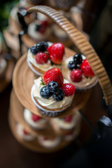 Mix berries cup cake