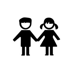 Kids couple icon