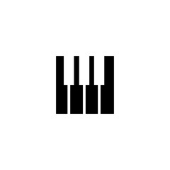 Piano keyboard keys silhouette