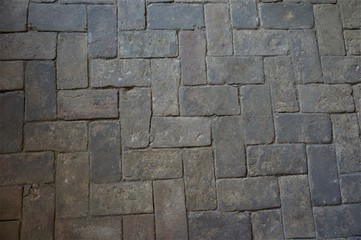 old brick floor