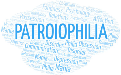 Patroiophilia word cloud. Type of Philia.