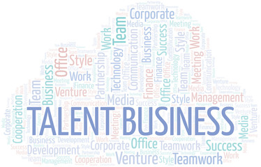 Obraz premium Talent Business word cloud. Collage made with text only.