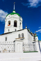 lesosibirsk / Russia - june 06 2019: Old Russian Orthodox Church outside facade