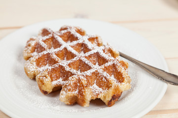 Waffel auf Teller