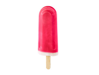 Berry or grape, red popsicle / ice cream isolated on white background
