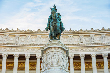 Fototapeta na wymiar Vittoriano monument building in Rome