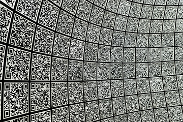  QR code abstract bacground. Hi tech backdrop