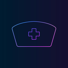 Fototapeta premium nurse hat nolan icon. Simple thin line, outline vector of Medicine icons for UI and UX, website or mobile application