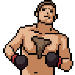 Fototapeta premium vector pixel art boxing