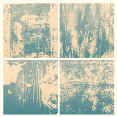 Set of grunge textures. Vector illustration.