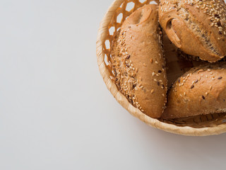 tasty breads of pipes in a basket