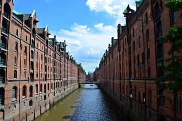 Naklejka premium Hamburger Speicherstadt