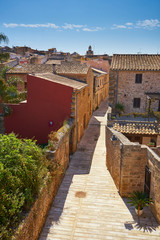 Streets at the old town of Alcudia, Majorca island, Spain