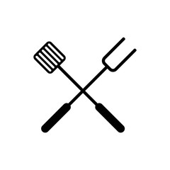 Kitchen spatula icon. New trendy art style vector illustration.