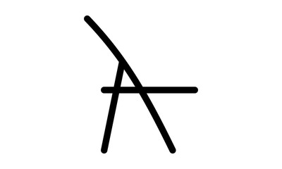 Simple chair icon for home or office seating