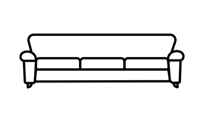 Sofa line icon for furniture and living spaces
