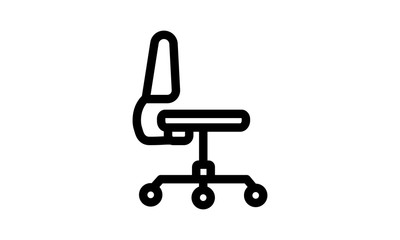  Office chair simple icon vector image