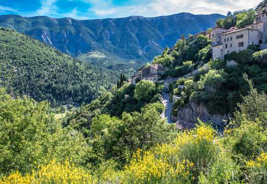 France, Vaucluse, Brantes, north face of the Mont Ventoux and Toulourenc valley