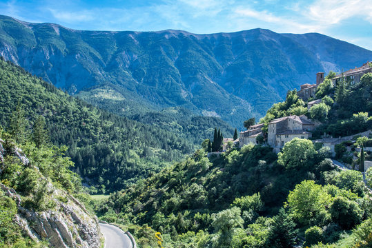 France, Vaucluse, Brantes, north face of the Mont Ventoux and Toulourenc valley
