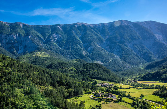 France, Vaucluse, Brantes, Toulourenc valley (la Frache and Bernards farms) at the foot of the north slope of the Mont Ventoux