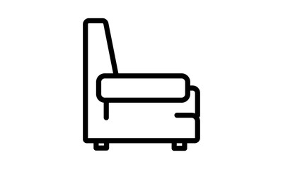 Armchair icon for comfort and business interior design