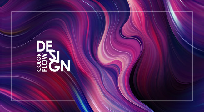 Abstract colorful flow background. Wave color Liquid shape. Trendy design.