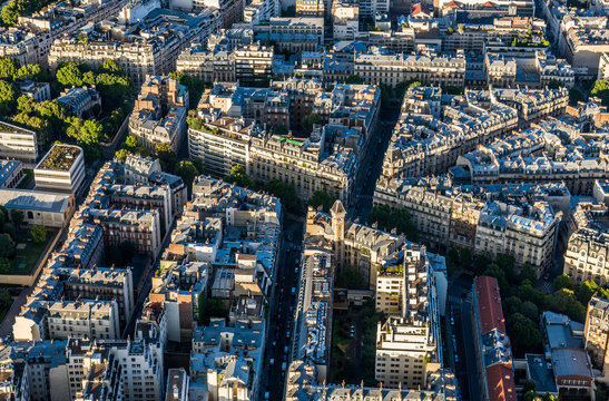 France, 7th arrondissement, view from the Eiffel Tower (avenue Rapp, rue de Montessuy)